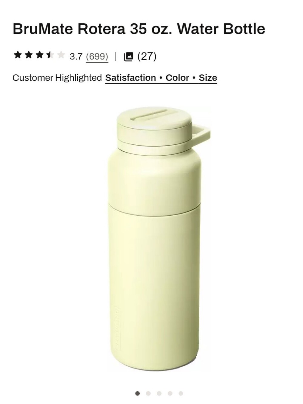 NEW Brumate Rotera Water Bottle, 35oz Prickly Pear